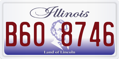 IL license plate B608746