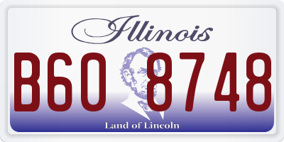 IL license plate B608748