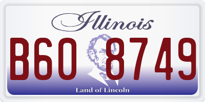 IL license plate B608749