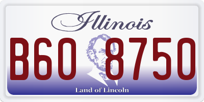 IL license plate B608750