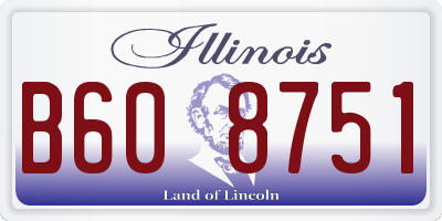 IL license plate B608751