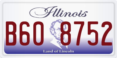 IL license plate B608752
