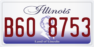IL license plate B608753