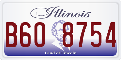 IL license plate B608754