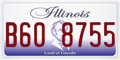 IL license plate B608755