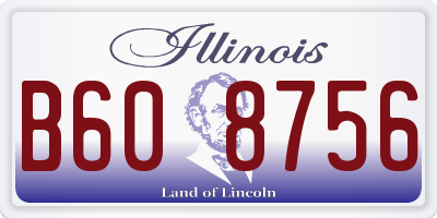 IL license plate B608756