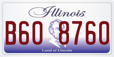 IL license plate B608760