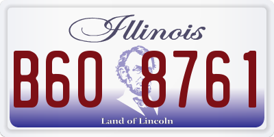 IL license plate B608761