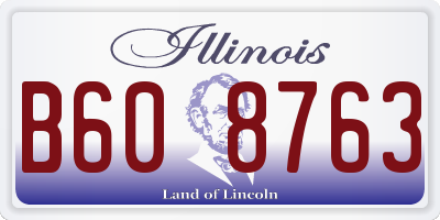 IL license plate B608763