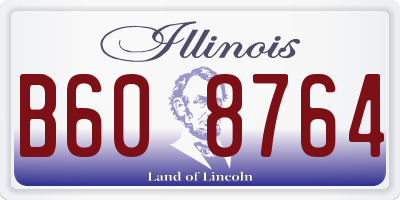 IL license plate B608764