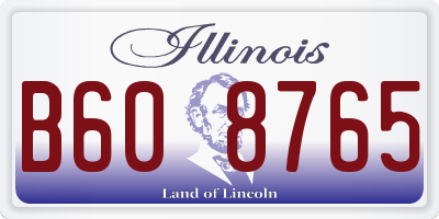 IL license plate B608765
