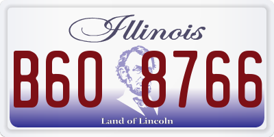 IL license plate B608766