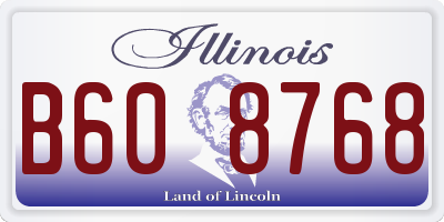 IL license plate B608768