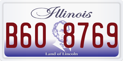 IL license plate B608769