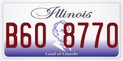 IL license plate B608770