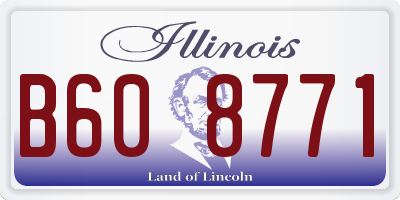 IL license plate B608771