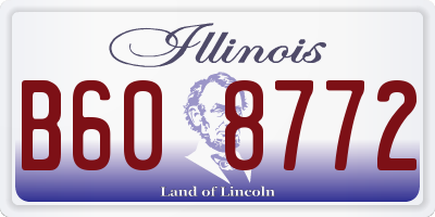 IL license plate B608772