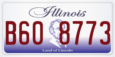 IL license plate B608773