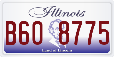IL license plate B608775