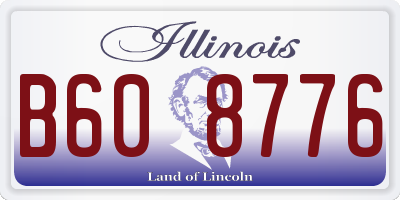 IL license plate B608776