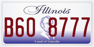 IL license plate B608777