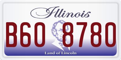 IL license plate B608780