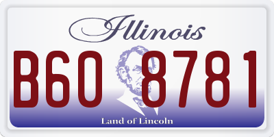 IL license plate B608781