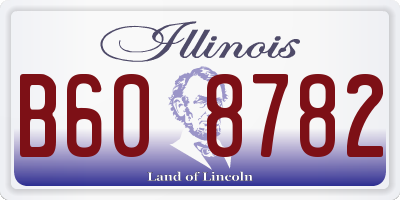 IL license plate B608782