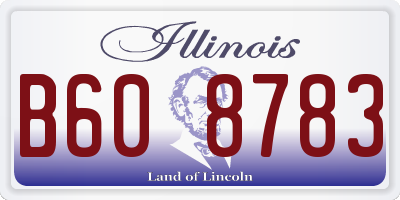 IL license plate B608783