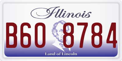 IL license plate B608784