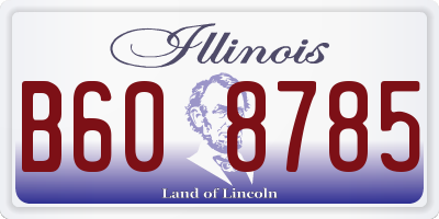 IL license plate B608785