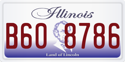 IL license plate B608786