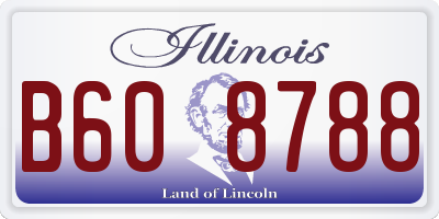 IL license plate B608788