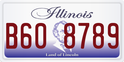 IL license plate B608789