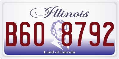 IL license plate B608792