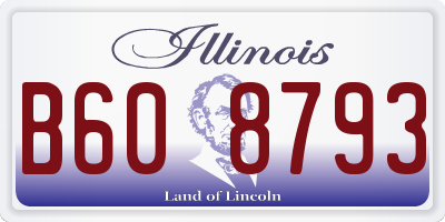 IL license plate B608793