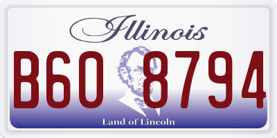 IL license plate B608794