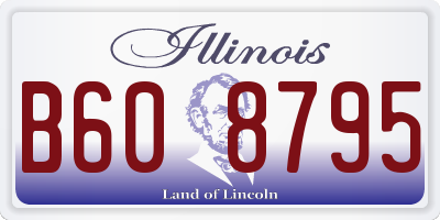 IL license plate B608795
