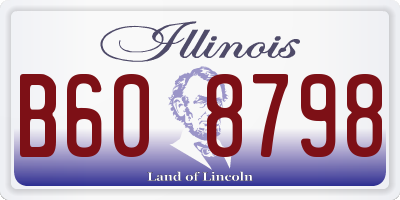 IL license plate B608798