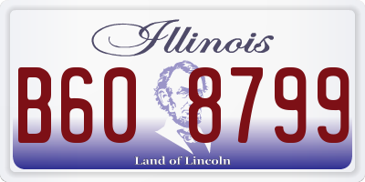 IL license plate B608799