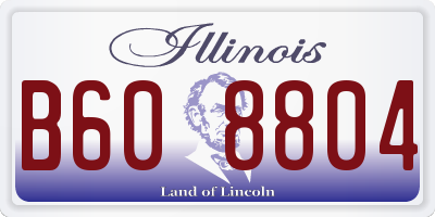 IL license plate B608804