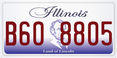 IL license plate B608805