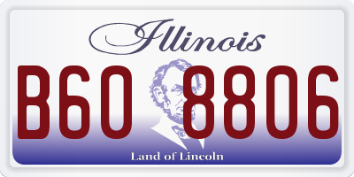 IL license plate B608806