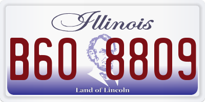 IL license plate B608809