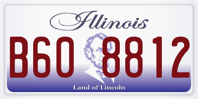 IL license plate B608812