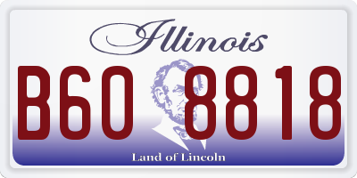IL license plate B608818