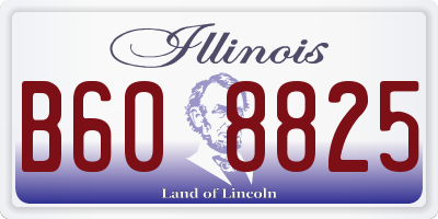 IL license plate B608825