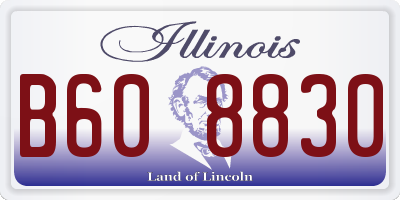 IL license plate B608830