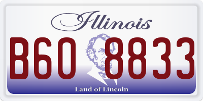 IL license plate B608833