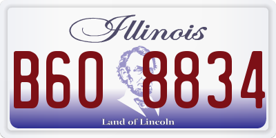 IL license plate B608834